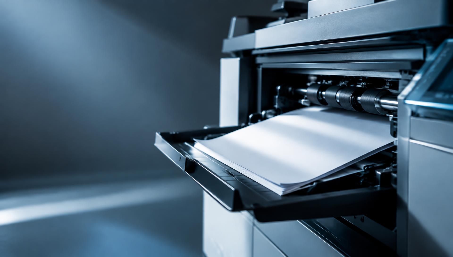 Documents moving through a professional printing system
